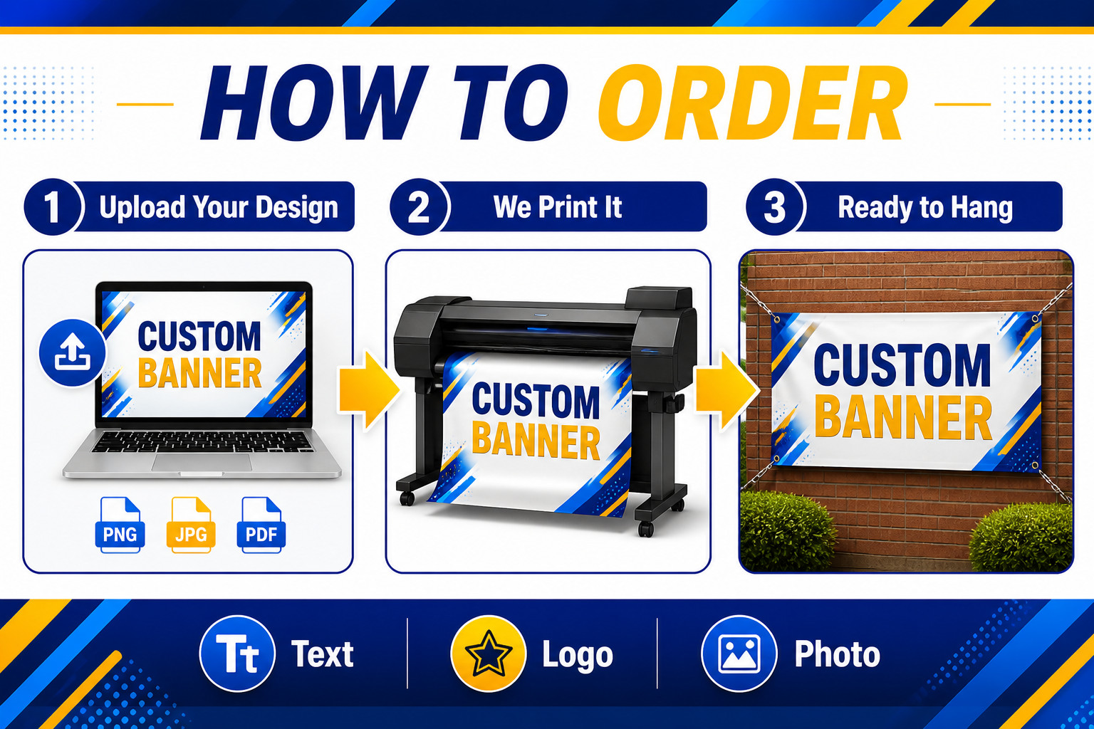 Custom Storefront Banner Waterproof Outdoor Business Sign Heavy Duty Vinyl