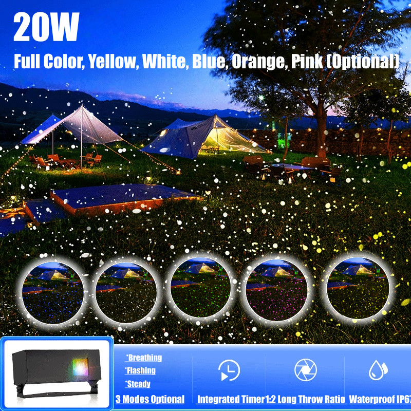 Outdoor Dynamic Firefly Laser Starry Sky Projection Light for Garden Landscape