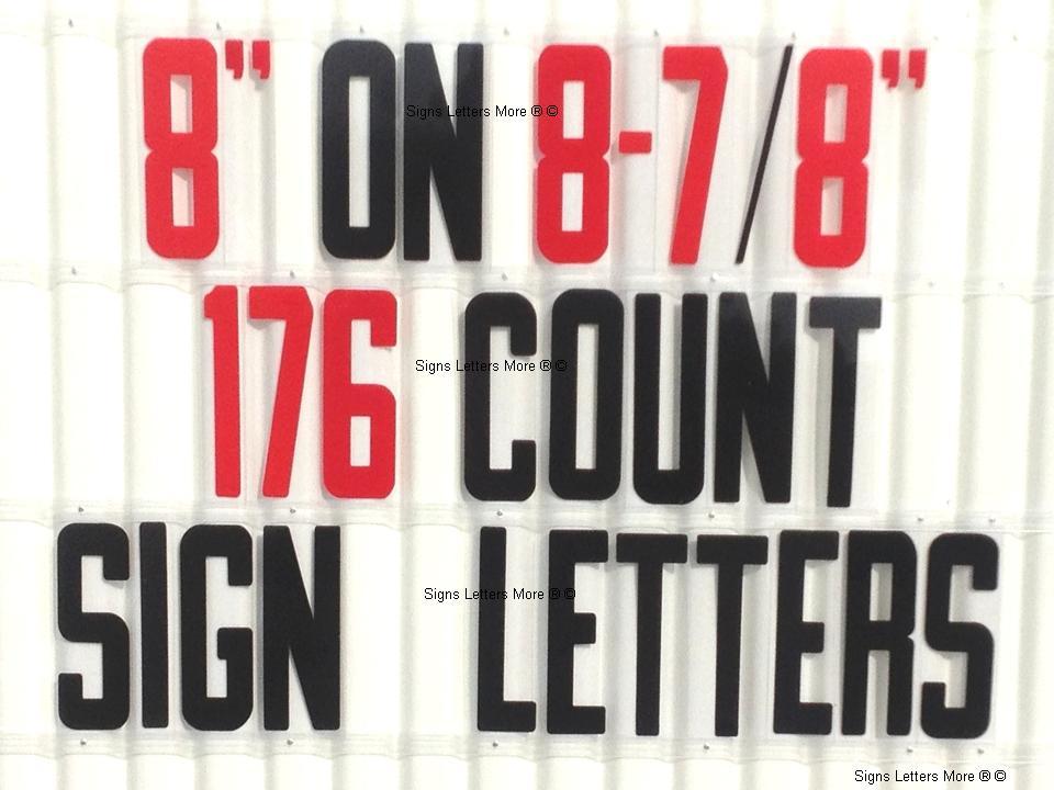 8″ on 8 7/8″ Condensed Changeable Letters for Outdoor Marquee Portable Signs