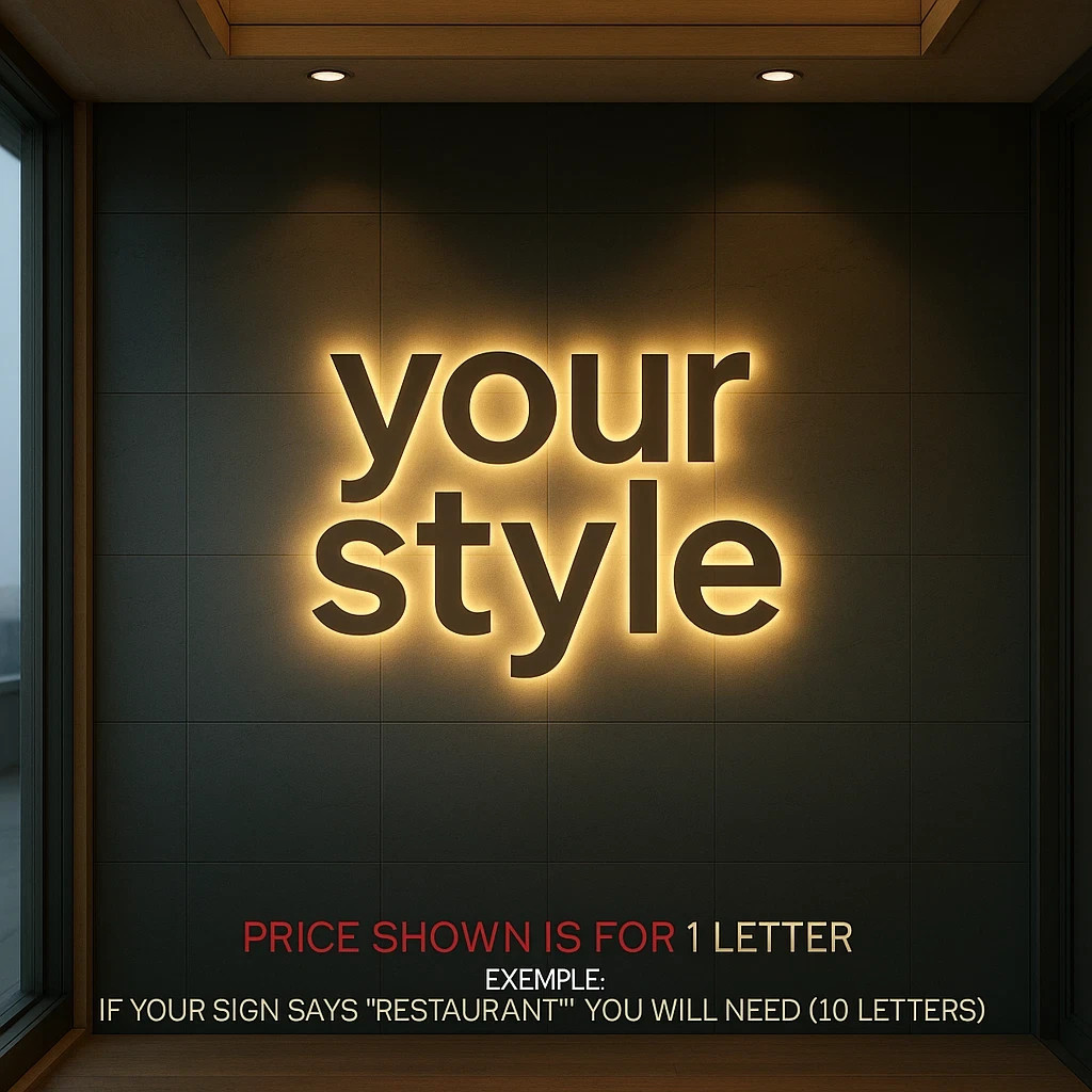 𝑵𝓙̶ Your Style Custom 3D Channel Letters Illuminated & Non-Illuminated