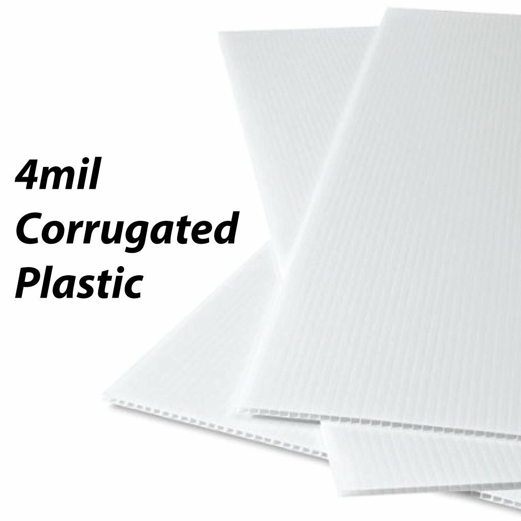 6″x24″ 4mm Corrugated Plastic Blank Yard Sign – Set of 12
