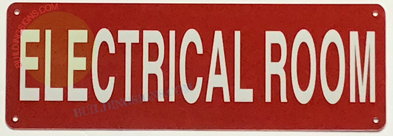 ELECTRICAL ROOM SIGN -(4×12, Red, Aluminum)-REF24-1027