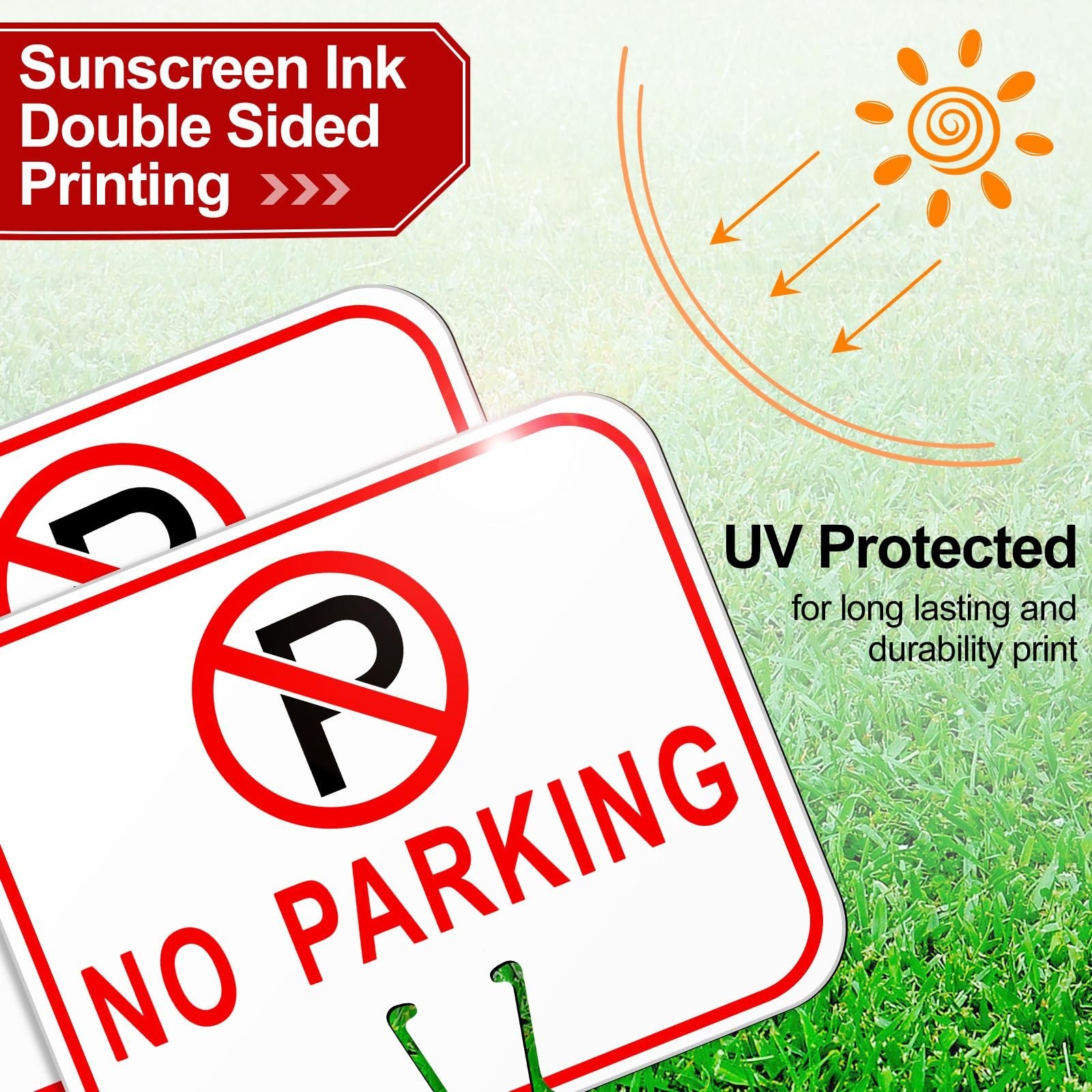 6 Pcs No Parking Signs Traffic Cone, 12.6 x 10.43 Inches Plastic Traffic Cone
