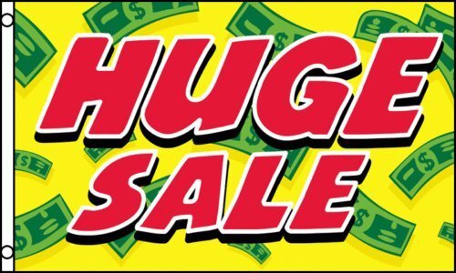 High Quality Huge Sale Polyester Flag Banner Sign | 3’x 5′ |All Weather |Sturdy