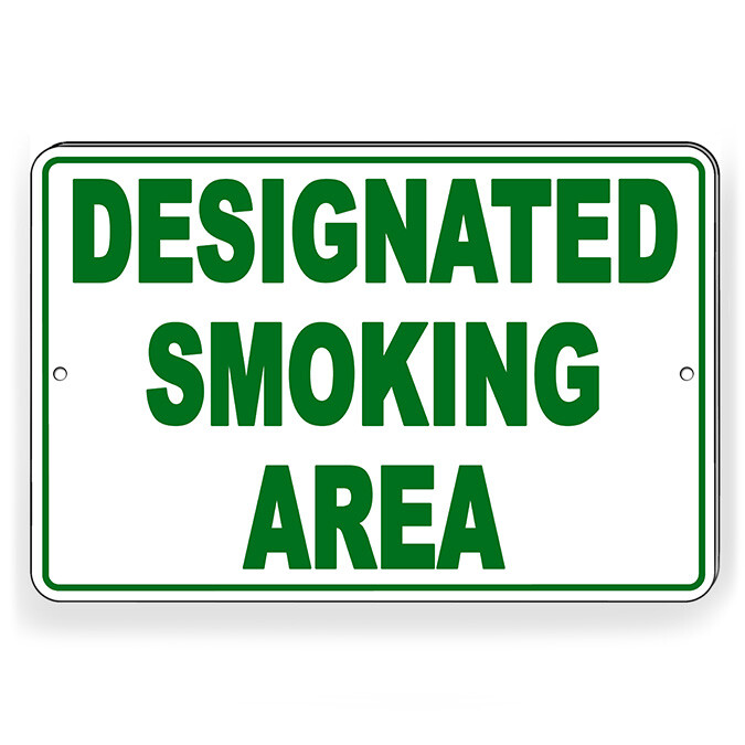 Designated Smoking Area Smoking Permitted Metal Sign Or Decal 6 SIZES SSP001