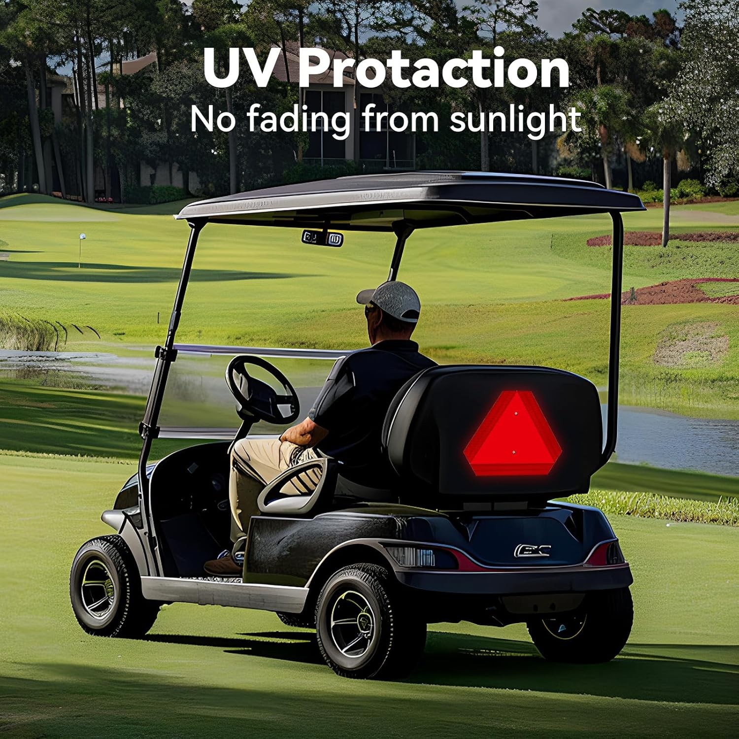 SMV Reflective Triangle Sign 14″x16″ Aluminum Safety Sign for Tractor UTV