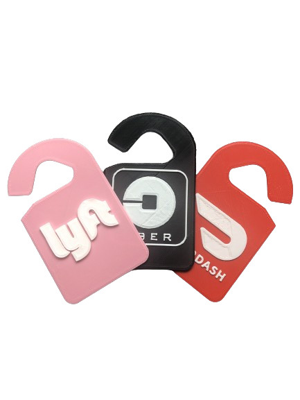 Custom Professional Car Hang Tags for Rideshare and Delivery Drivers