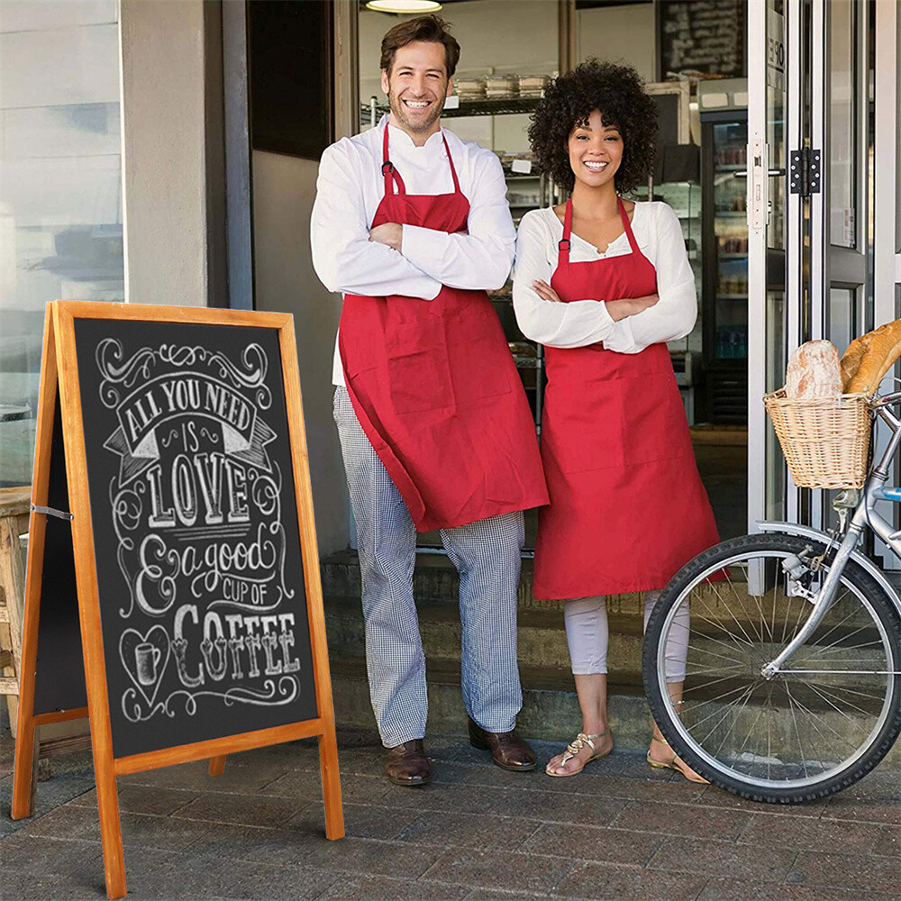 Heavy Duty Outdoor A Frame Sandwich Board Sidewalk Chalkboard Memo Sign Magnetic