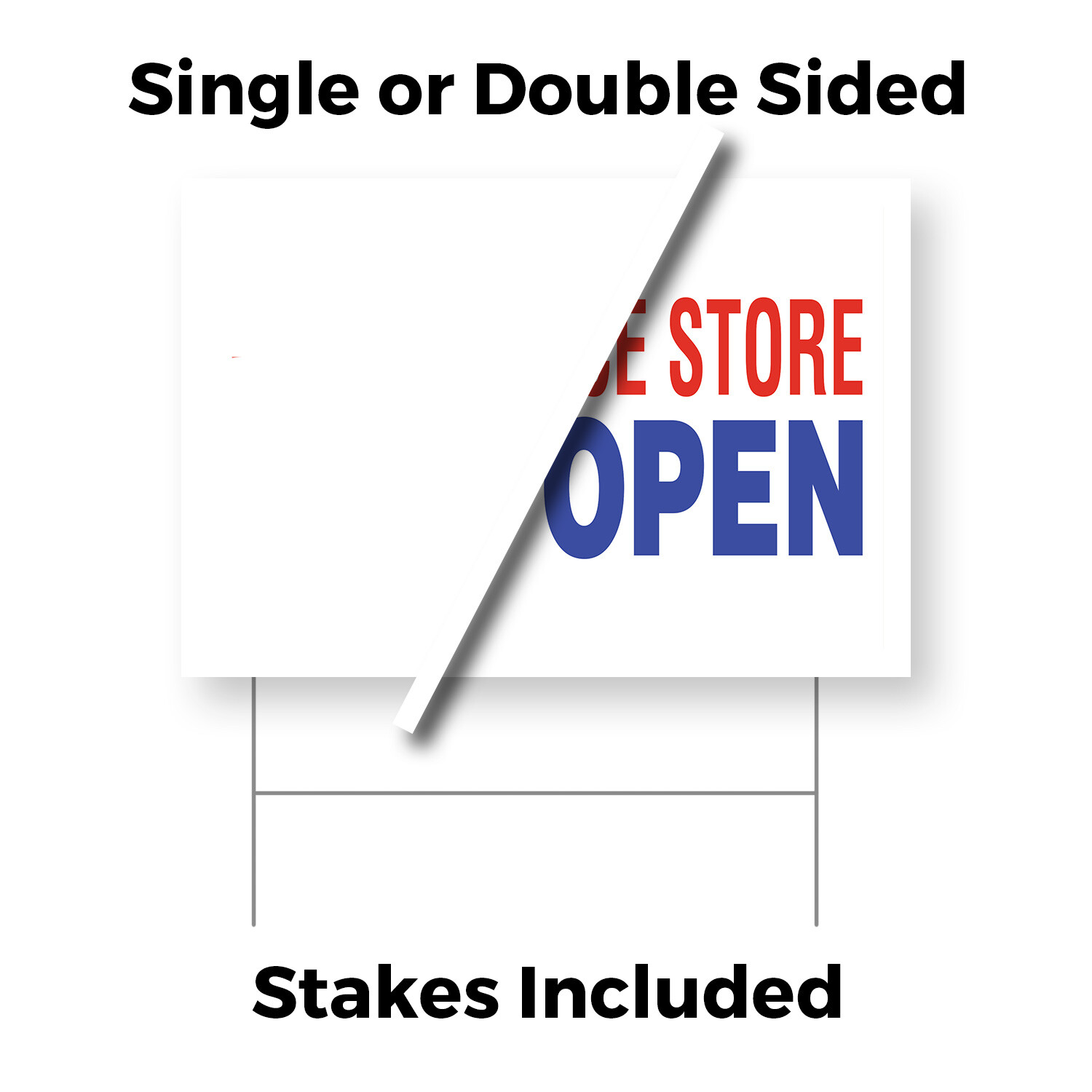 Convenience Store Now Open Yard Sign Local Groceries, Quick Access, New Location