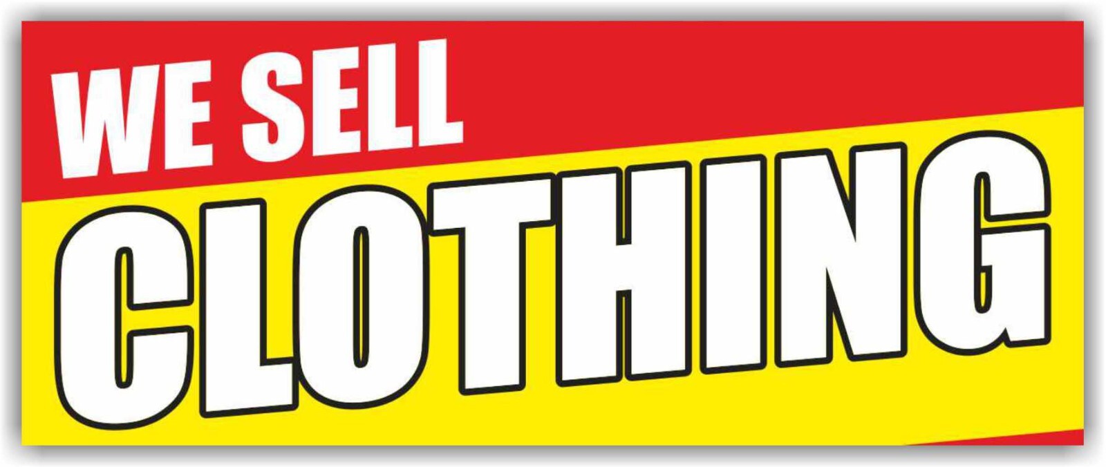 WE SELL CLOTHING Advertising Banner Vinyl Mesh Sign Shop Mall Retail