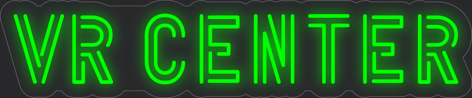 VR center Neon LED Sign Business Wall Decor Lighted Store Sign 36 x 7 in.