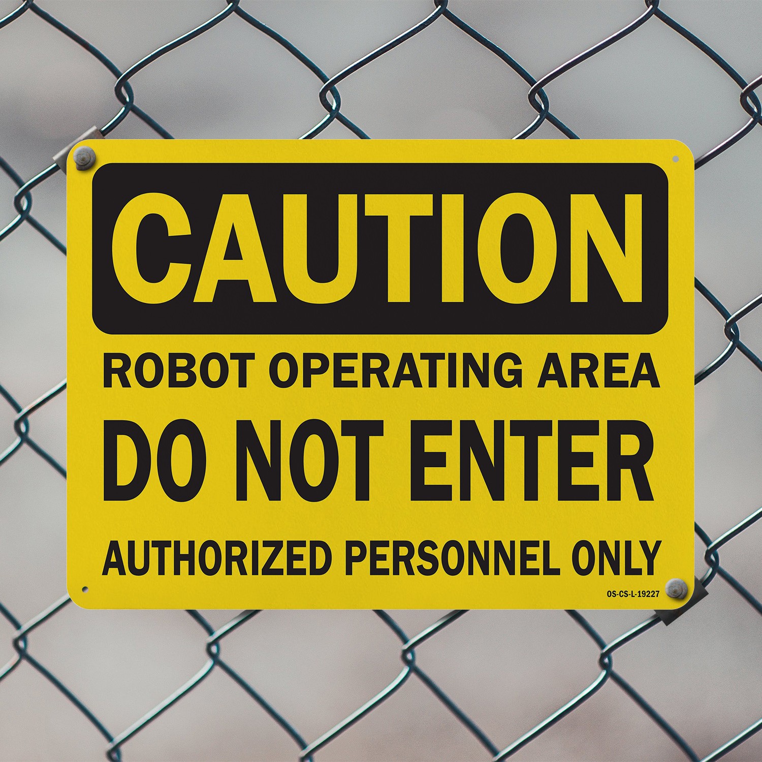 Robot Operating Area Do Not Enter Authorized Persons Only OSHA – 5 or 10 Pack
