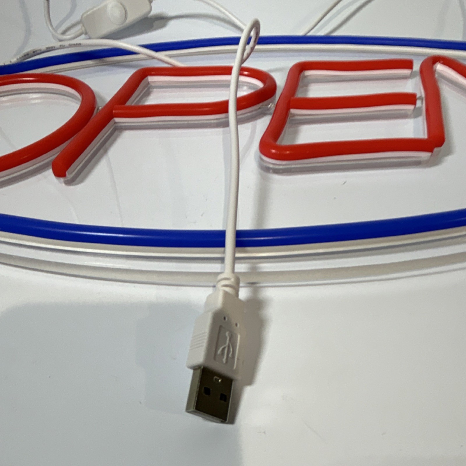 LED OPEN Illuminated Wall Mounted Multi-Color Retail Frame Sign Plastic