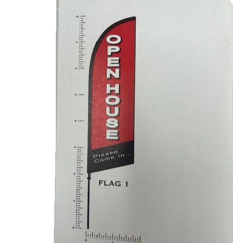 OPEN HOUSE PLEASE COME IN 7FT FLAG