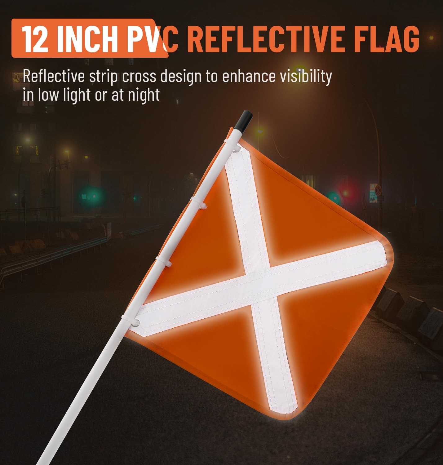 Sand Safety Flag 12×12 Reflective for ATV UTV SUV Truck Off-Road