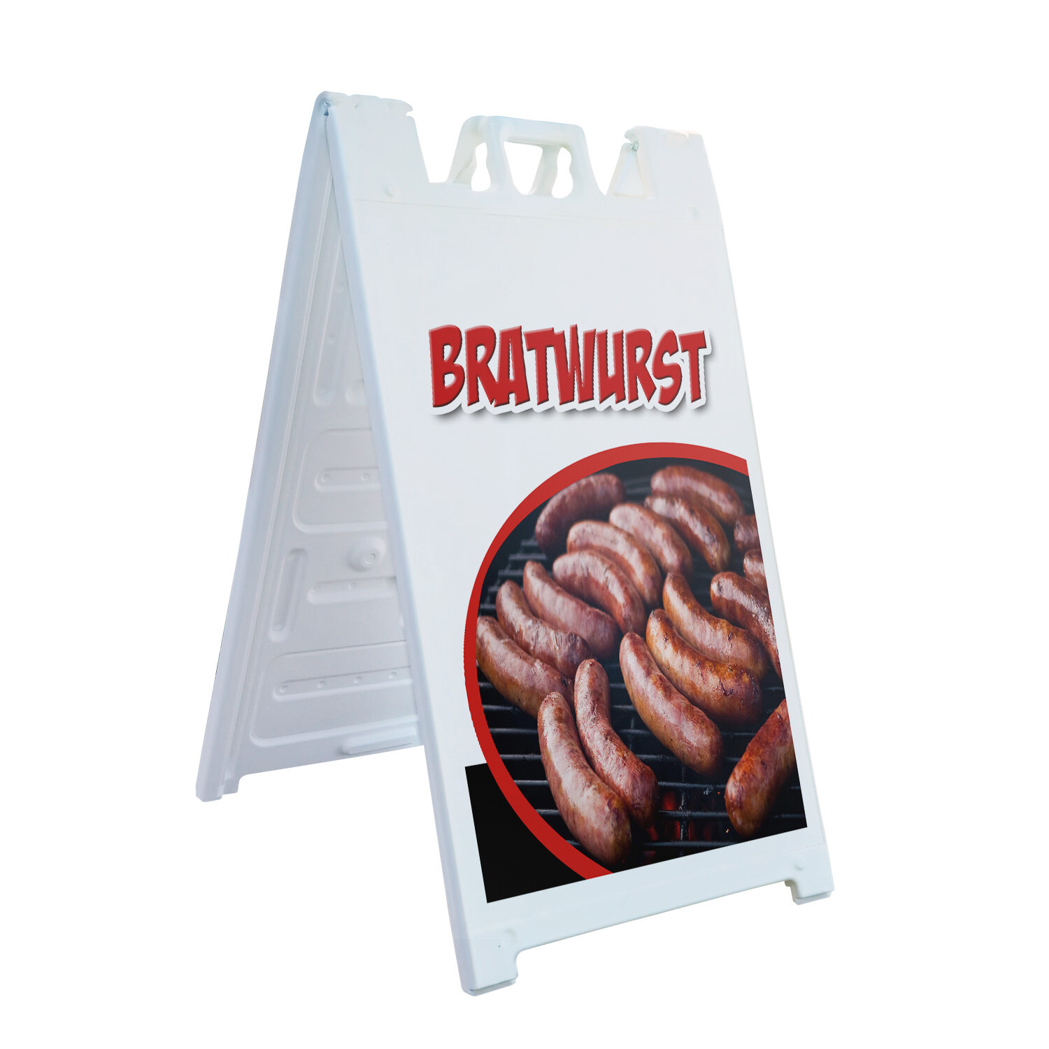 A-frame Sidewalk Bratwurst 24″ x 36″ Double Sided A-Frame Sidewalk Sign