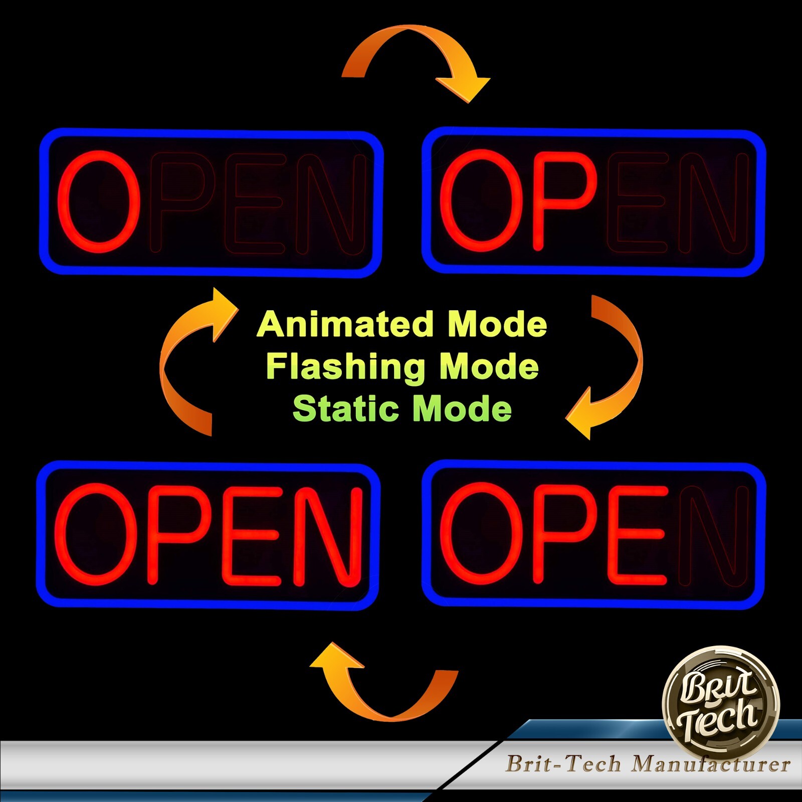 Large LED Open Sign 21″ Neon Light Bright for Restaurant Bar Store Shop Business