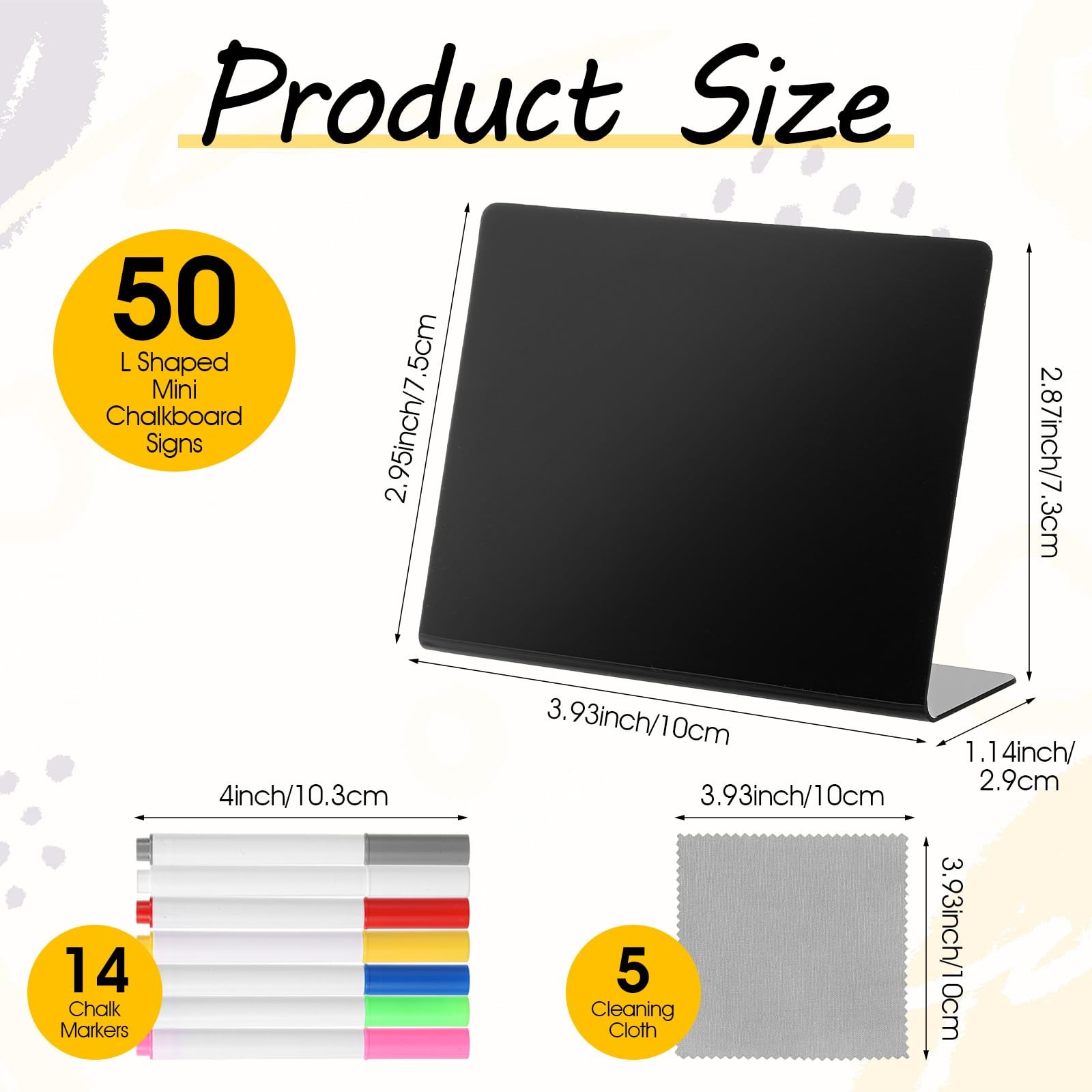 50 Pack Food Labels for Party Buffet, 4″ x 3″ Mini Chalkboard Signs for Food,…