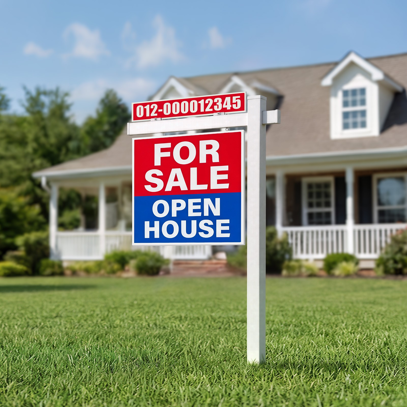 Uimoso Real Estate Sign Post PVC Realtor Yard Sign Holder 6 ft White for Outdoor