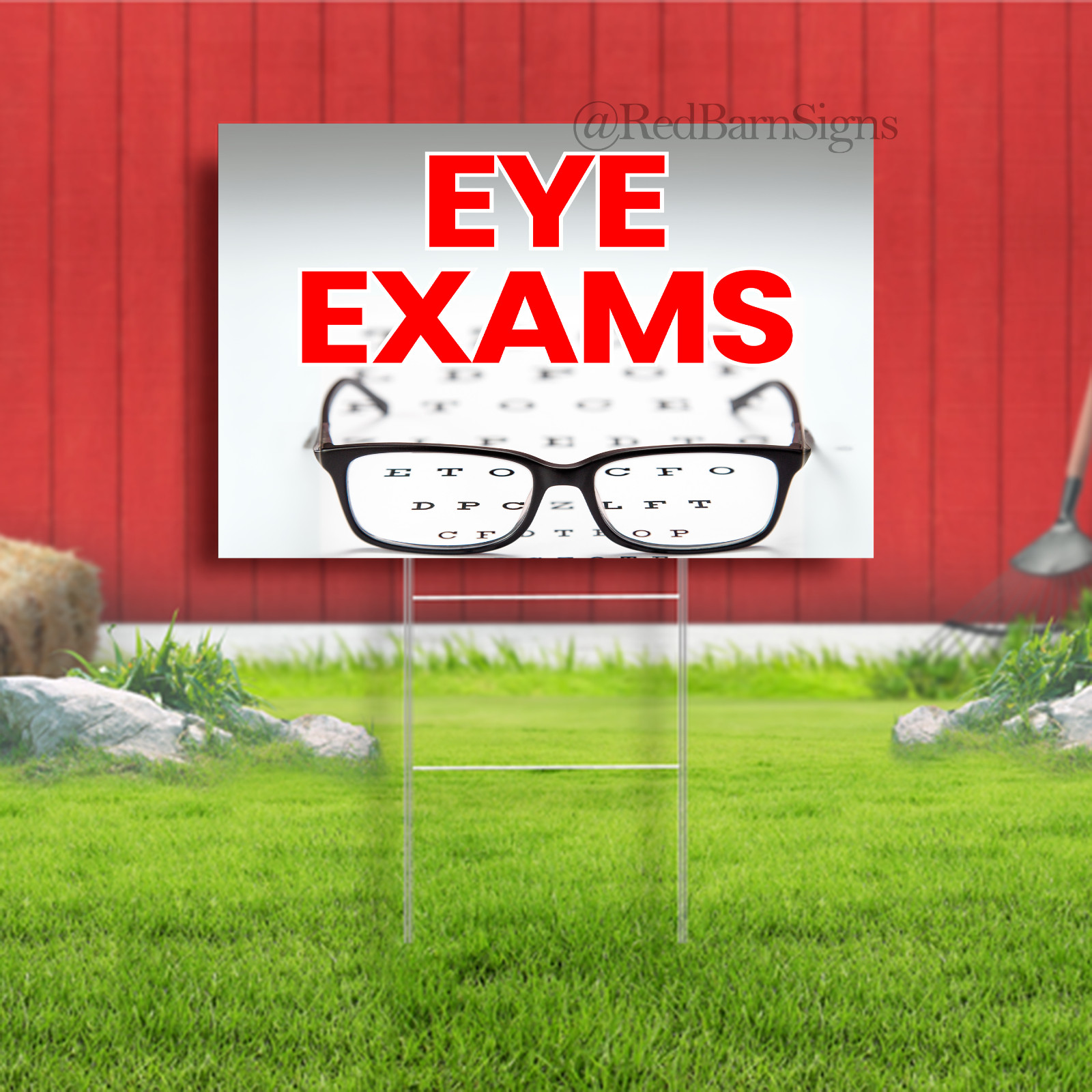 Eye Exams Indoor Outdoor Yard Sign