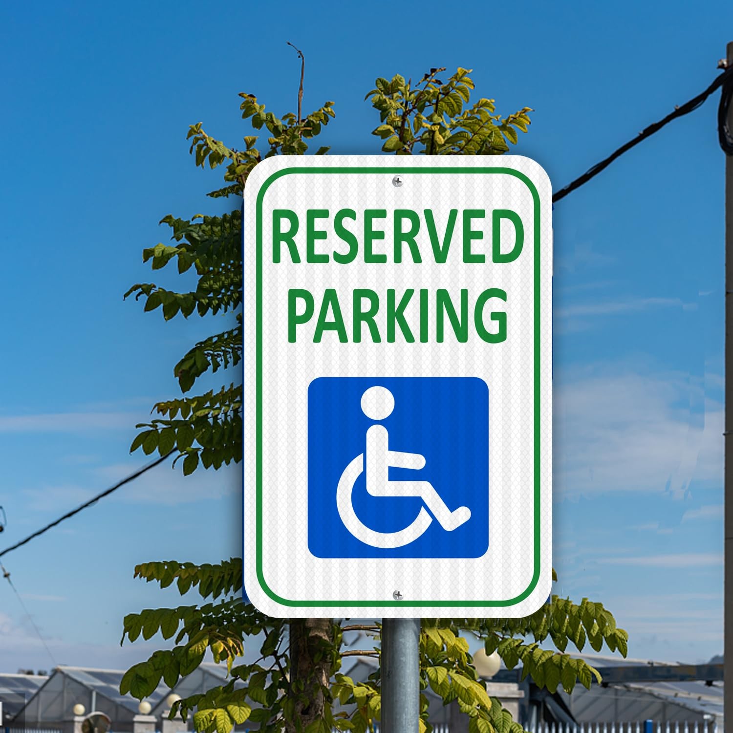 (2 Pack) Reflective Aluminum Reserved Parking Sign, 18″ x 12″ Heavy-duty Hand…