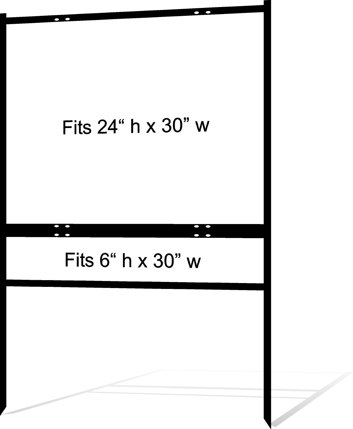 Real Estate Yard Sign Metal Frame, 24 x 30 Slide-In (1) Rider, Black (Pack of 1)