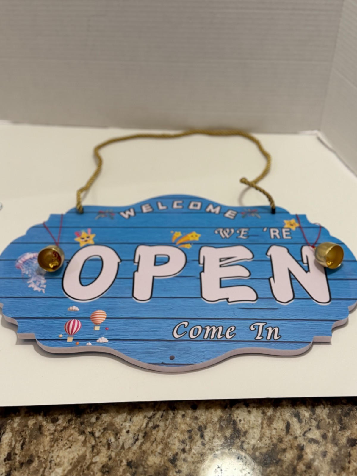 Double Sided “OPEN/CLOSED” Sign w/ “Be Back” Clock 10 x 16 Blue FAST SHIP