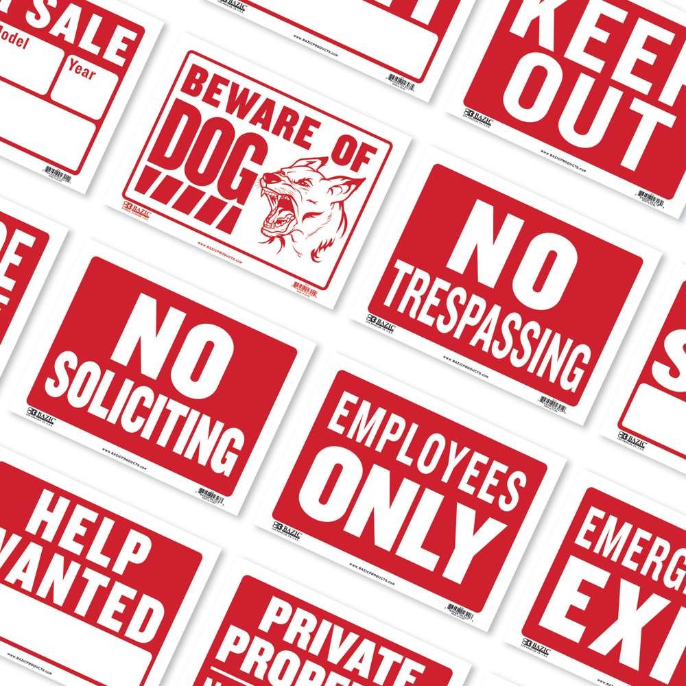 BAZIC 9″ X 12″ No Intercambios No Se Devuelve El Dinero Sign, pack of 24