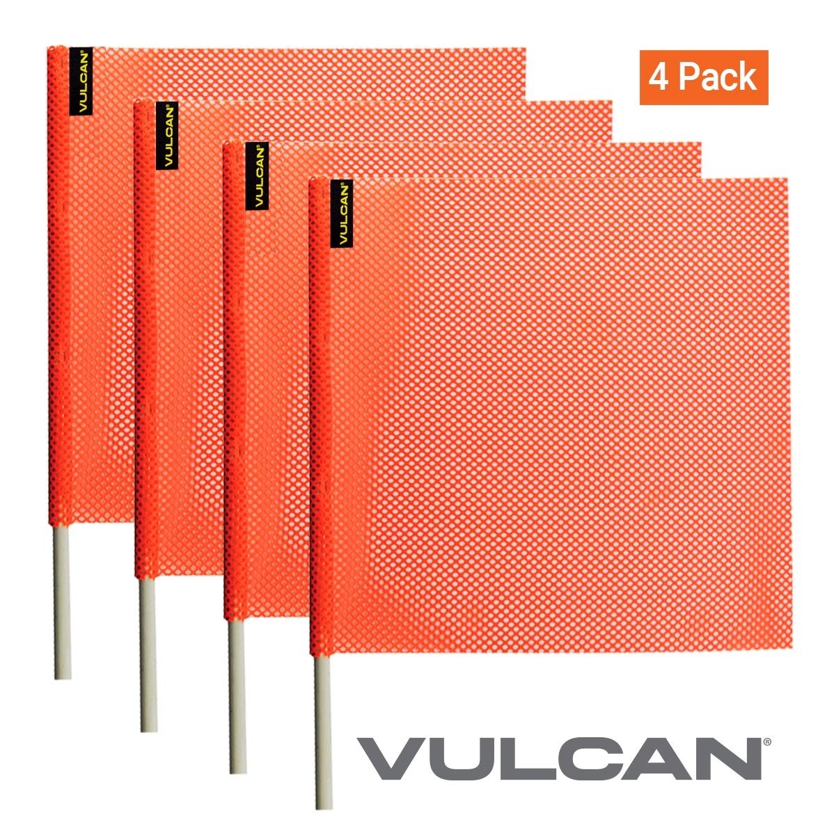Safety Flag with Dowel – Bright Orange – Jersey Mesh Construction – 18 Inch x…