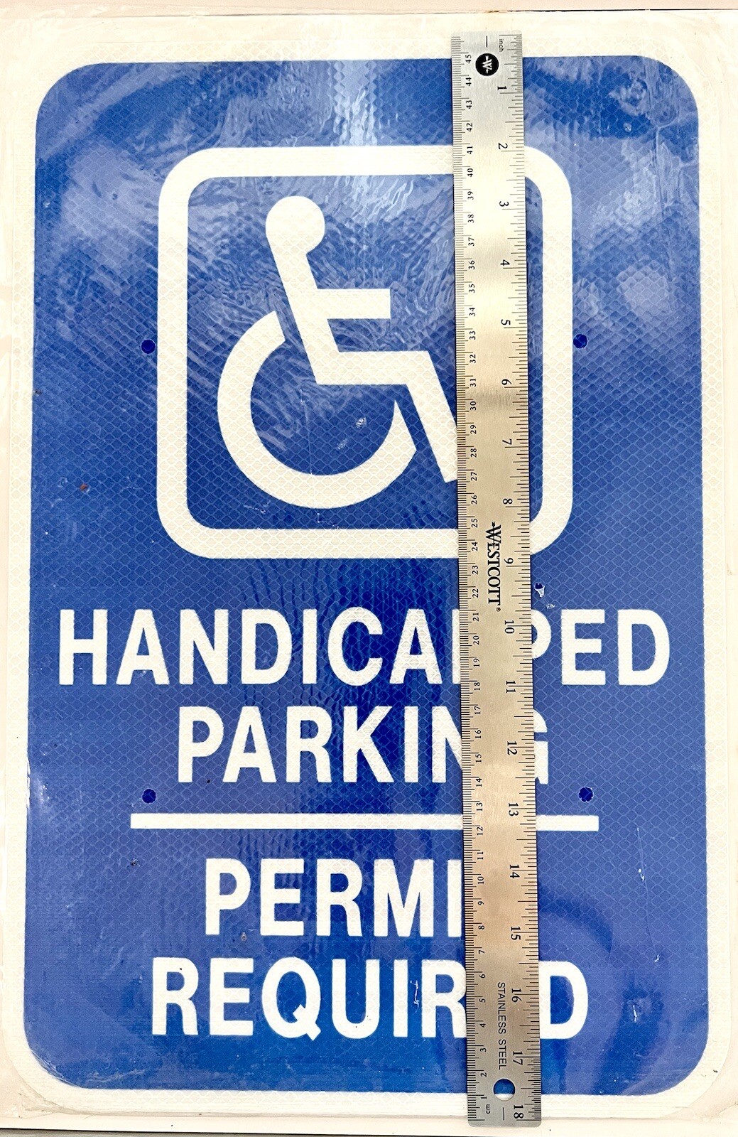 Diamond Grade Reflective Handicapped Parking Signs 12”x18” Heavy Gage Alum.