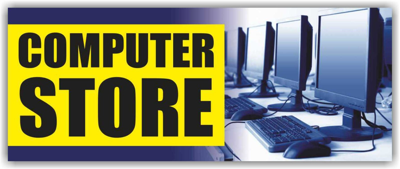 COMPUTER STORE Advertising Banner Vinyl Mesh Sign Flag Electronics Shop Sale