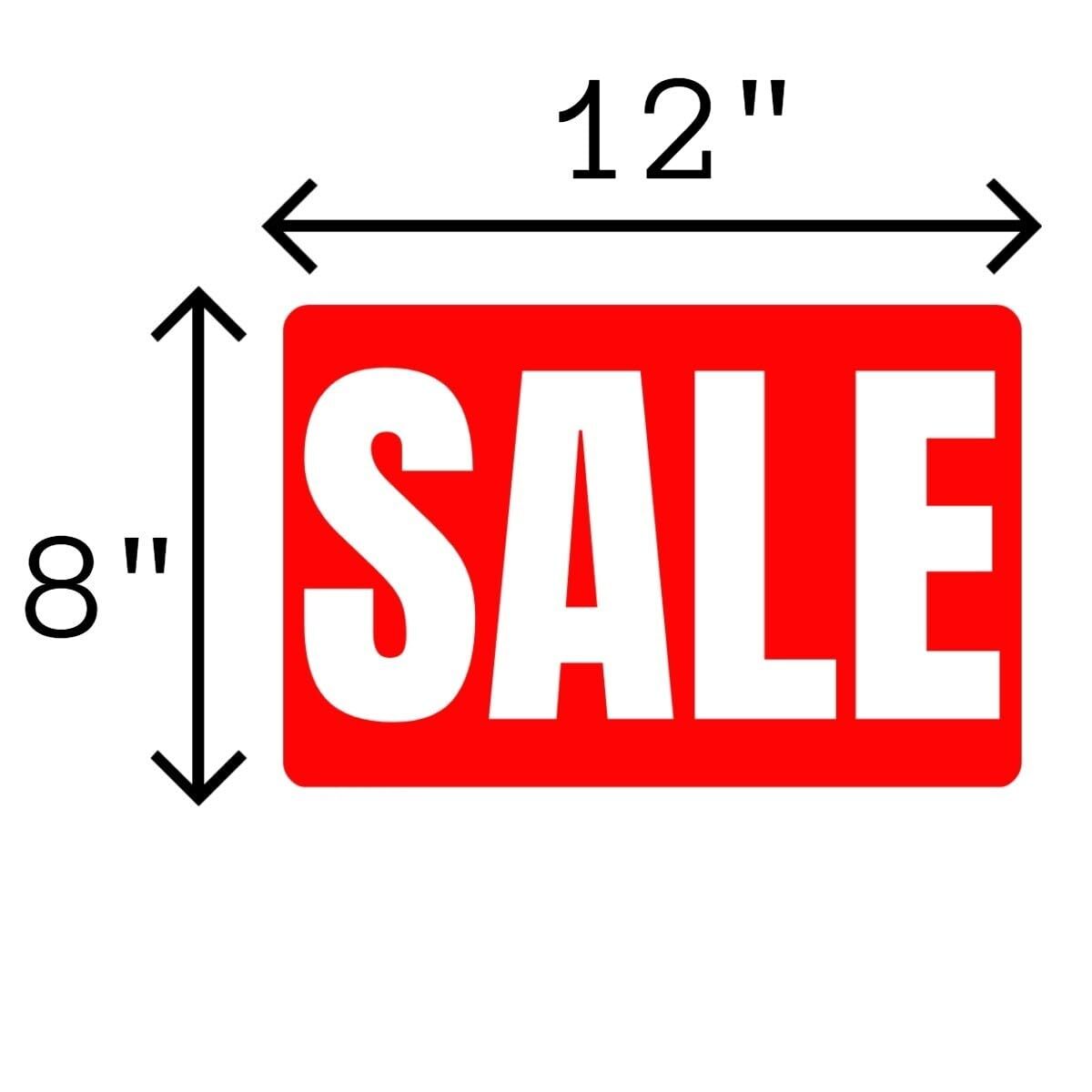 Sale Business Retail Counter Informational Sign | Plastic | 12″w x 8″h