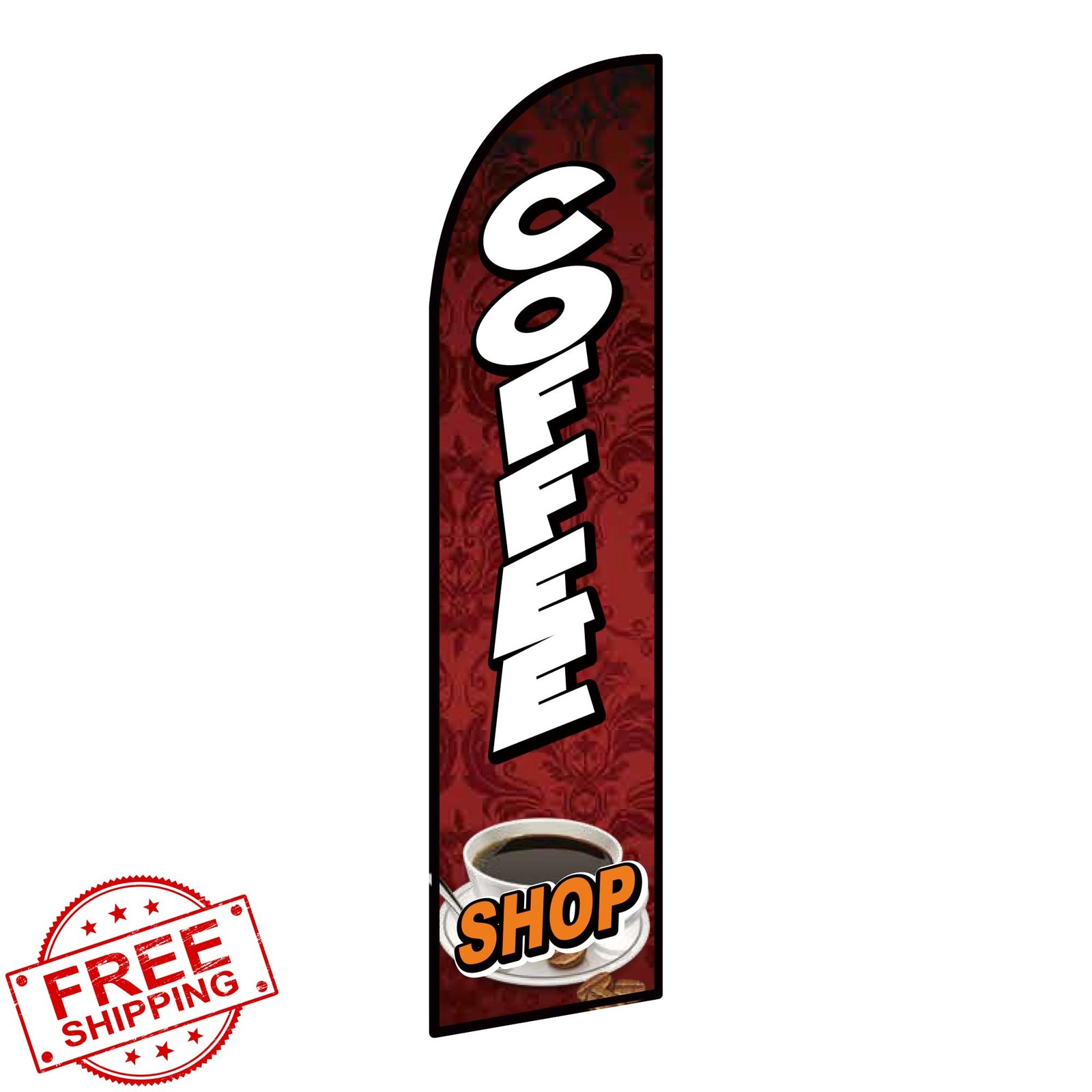 Generic Coffee advertising feather flag banner