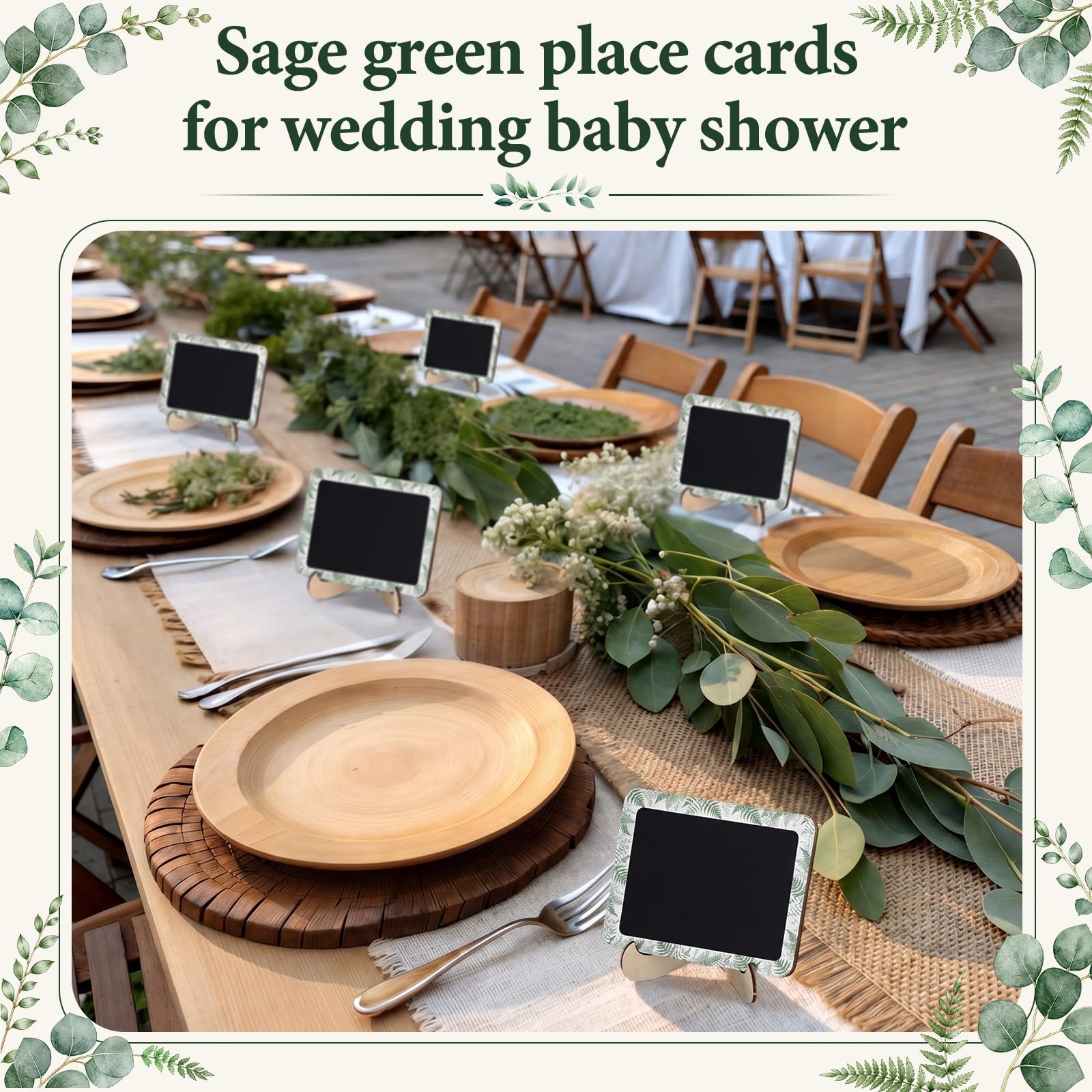 24 Pcs Mini Chalkboard Sign with 4 Liquid Chalk Markers Food Labels for Party…