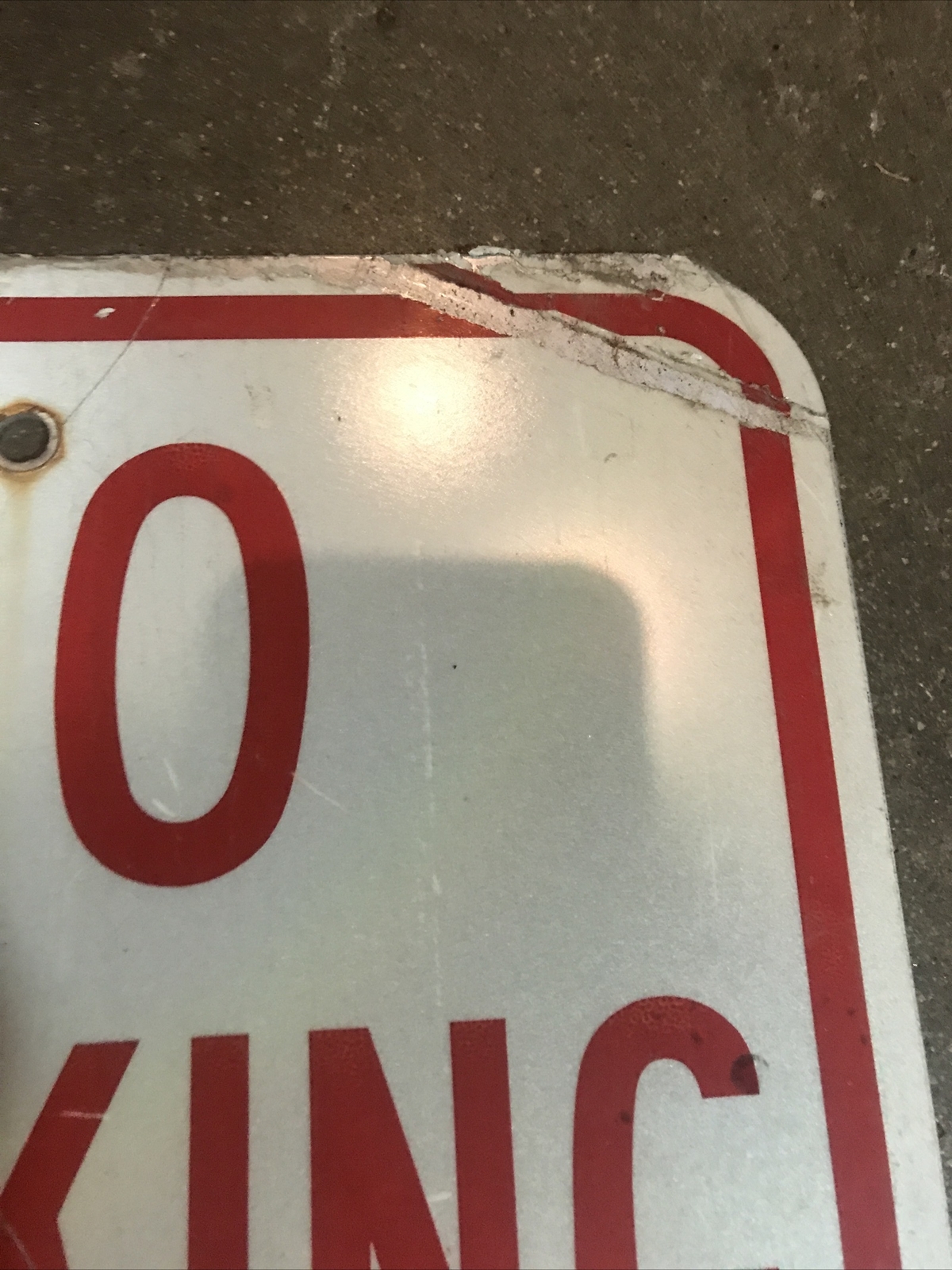 Used Salvaged No Parking Any Time with right arrow Sign 12″x18″ Aluminum Signs
