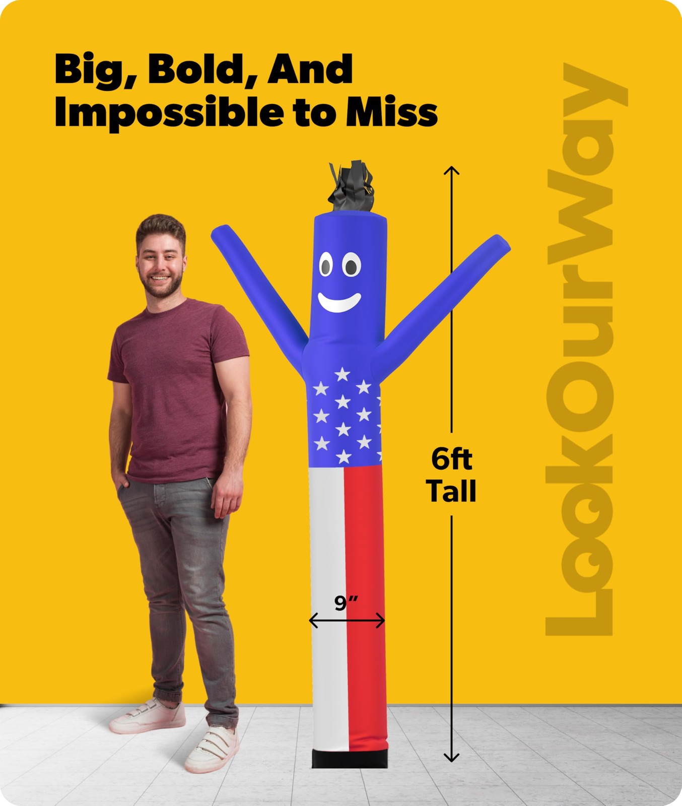 6ft Inflatable Tube Man – Wacky Waving Air Dancer for Advertising Events