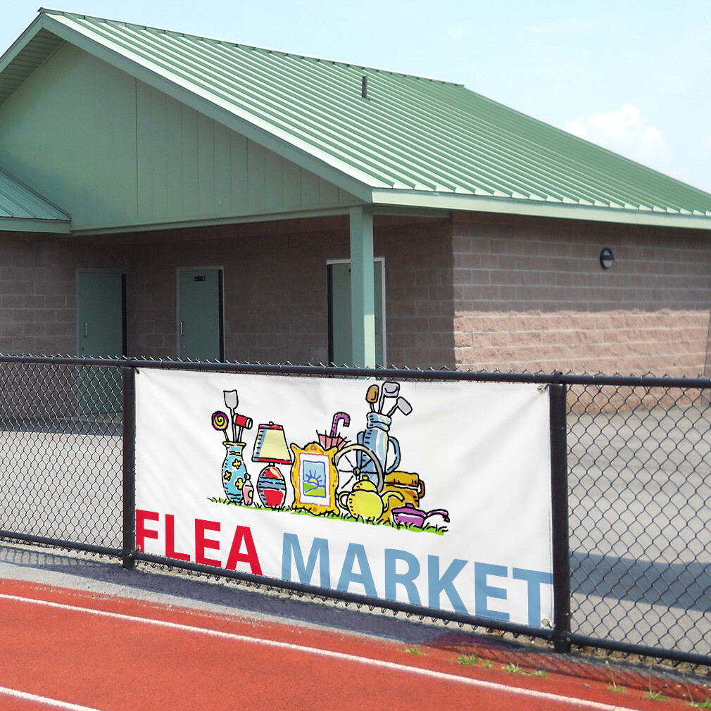 Vinyl Banner Multiple Sizes Flea Market Outdoor Advertising Printing G Business