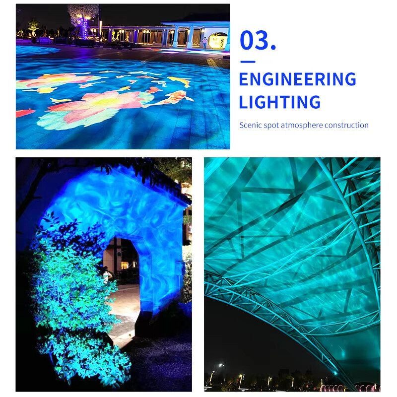 40W-1500W Waterproof Outdoor Ocean Wave Water Ripple GOBO Logo Projector Light