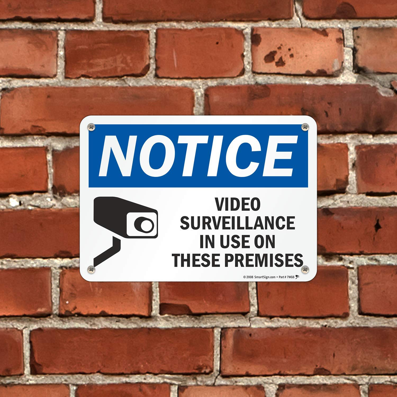 “Notice – Video Surveillance in Use on These Premises” Sign | 7″ x 10″ Aluminum