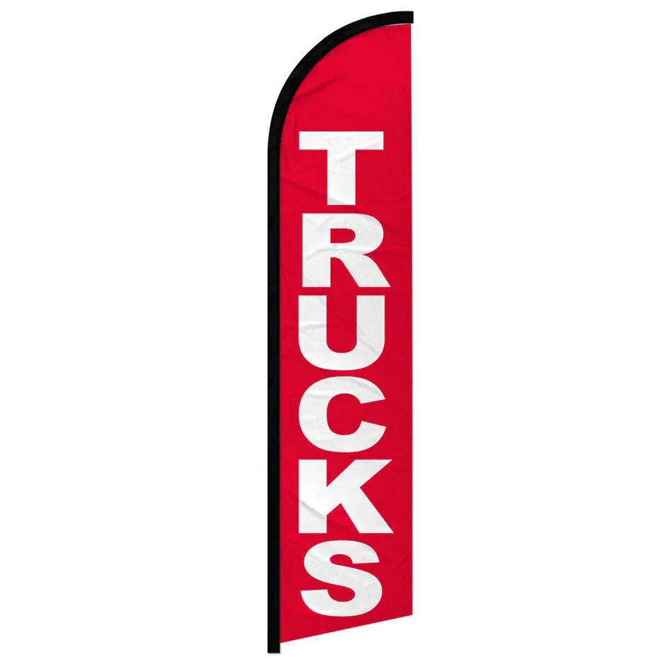 Trucks Windless Full Sleeve Advertising Auto Truck Dealership Banner Flag