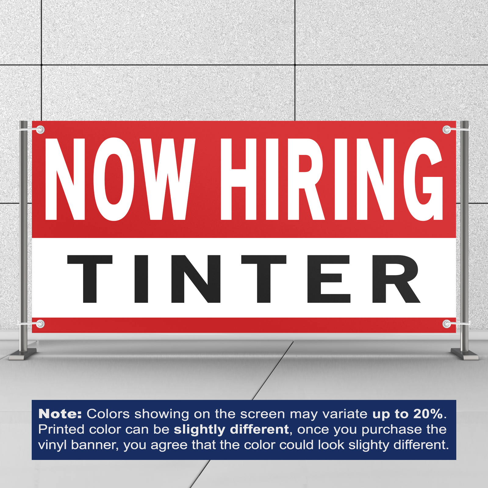 Now Hiring Tinter 13 oz Heavy Duty Vinyl Banner Window Tinter Jobs Available