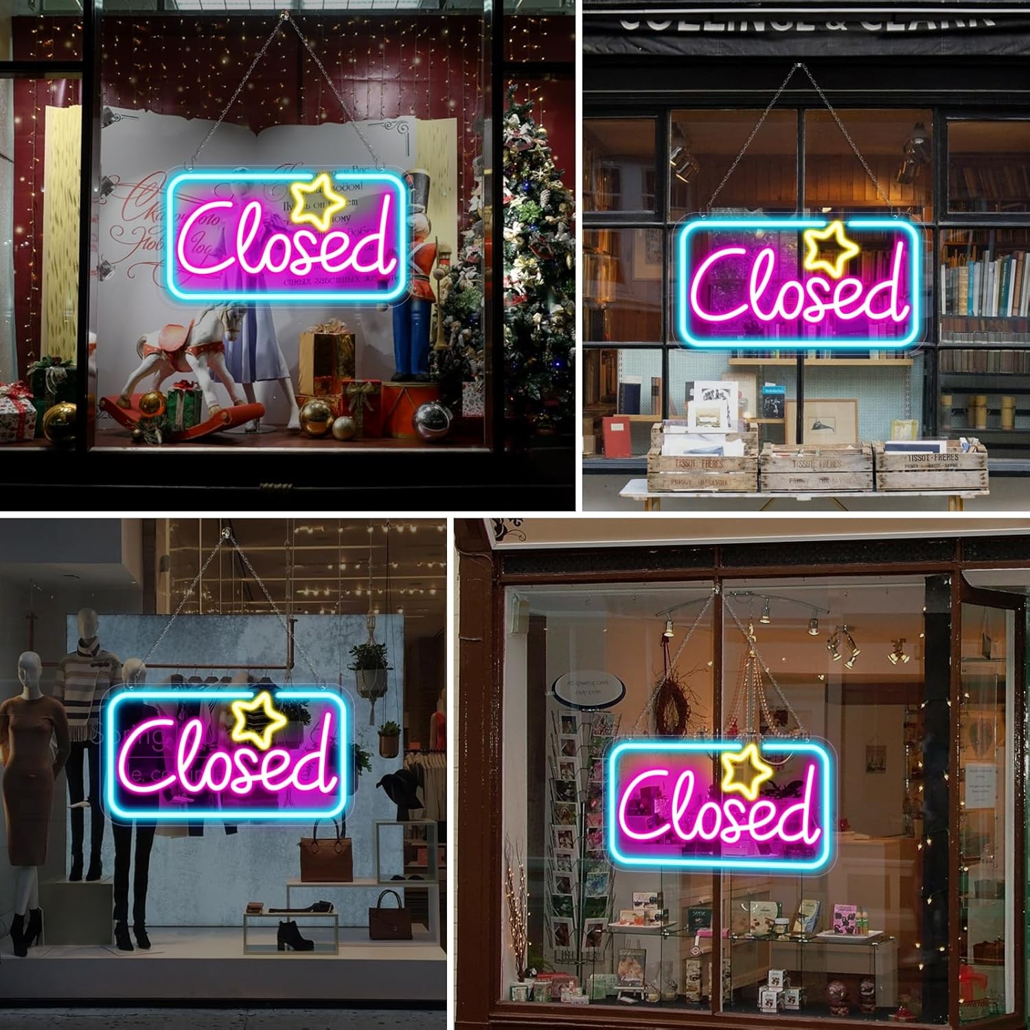 Bright Neon Closed Sign – 16.5″x9″ LED with ON/OFF Switch for Business Use