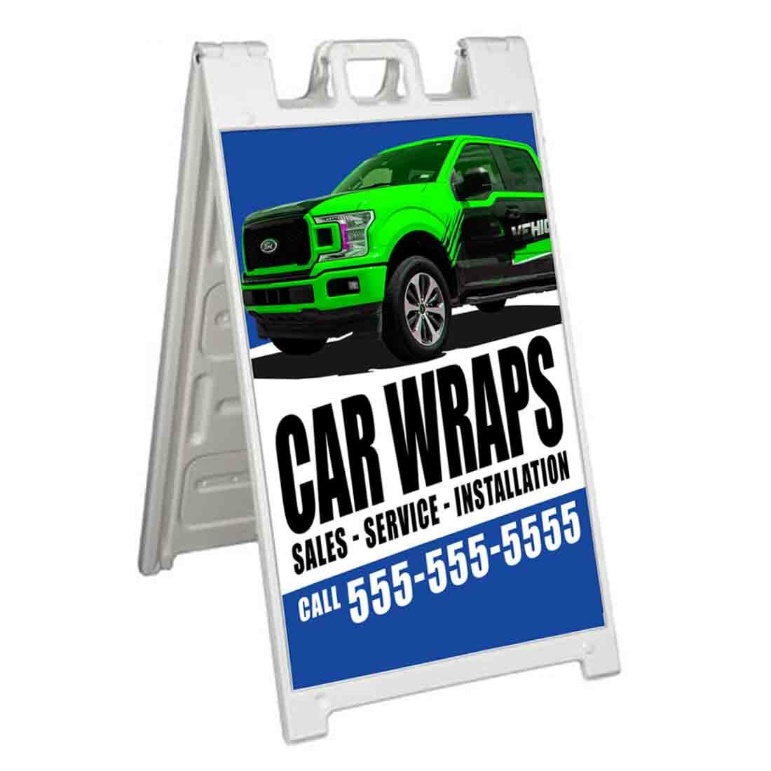 PHONE CUSTOMIZABLE CAR WRAPS Signicade 24×36 Aframe Sidewalk Sign Banner Decal