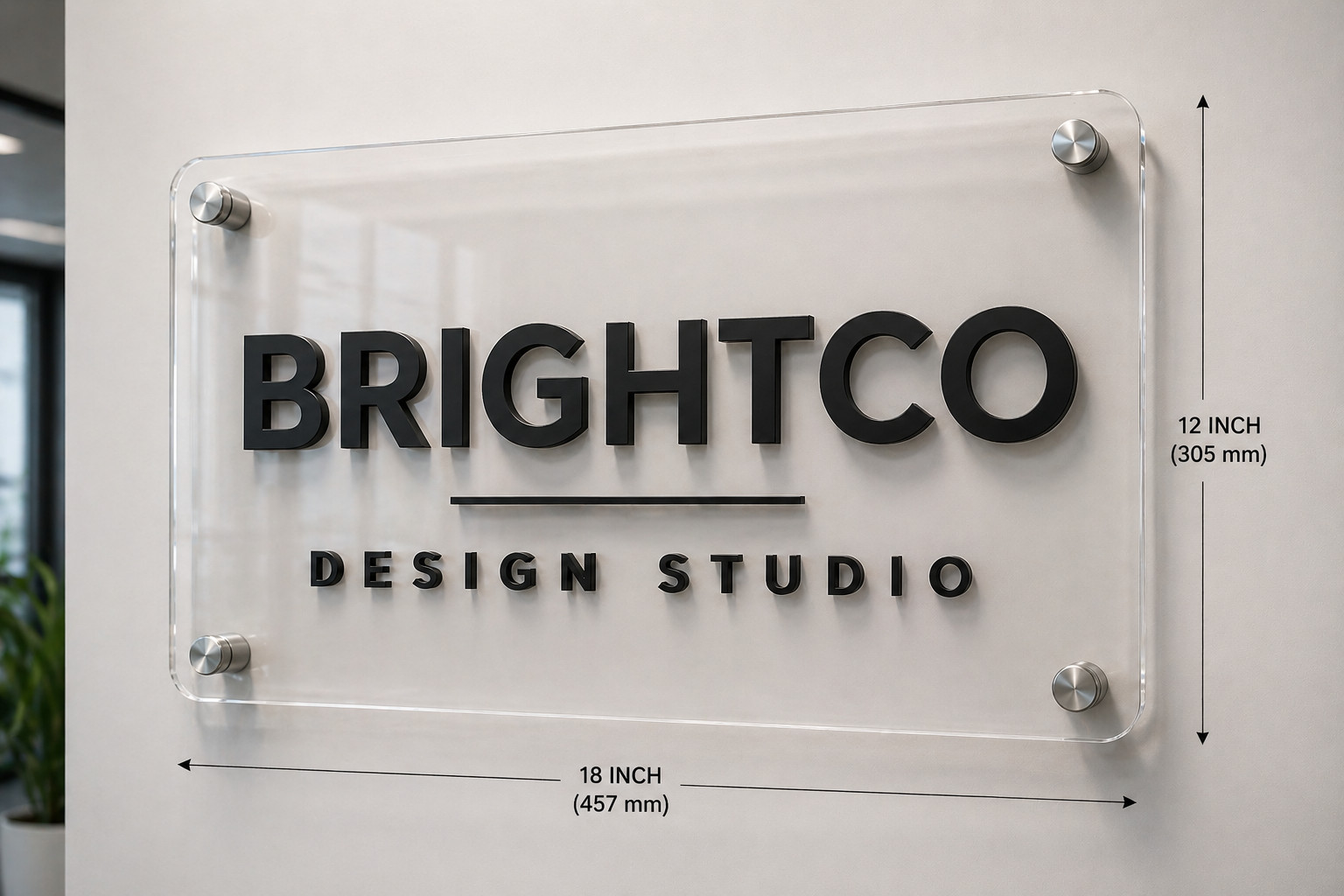 acrylic business sign