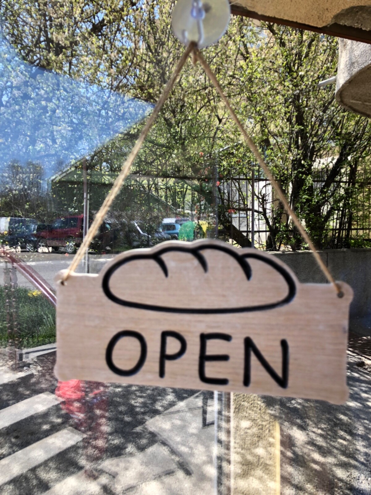 Open Closed double sided sign for bakeries, bread shops, grocery stores