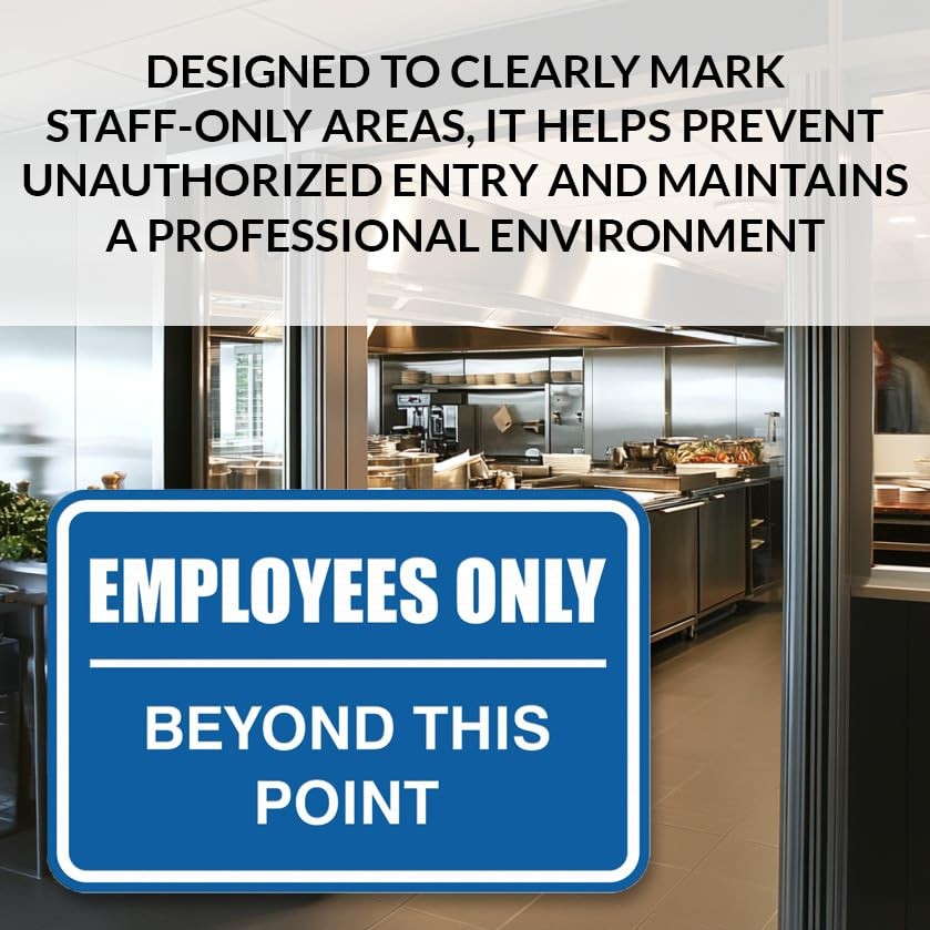 All Quality Classic Framed Employees Only Beyond This Point Wall Or Door Sign