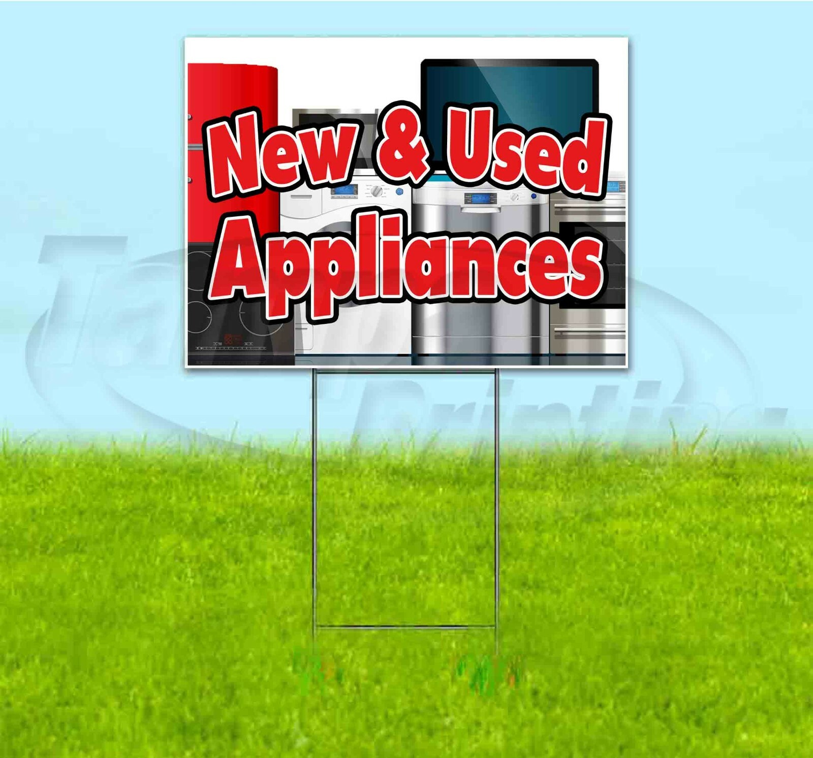 NEW & USED APPLIANCES 18×24 Yard Sign WITH STAKE Corrugated Bandit USA DEALS