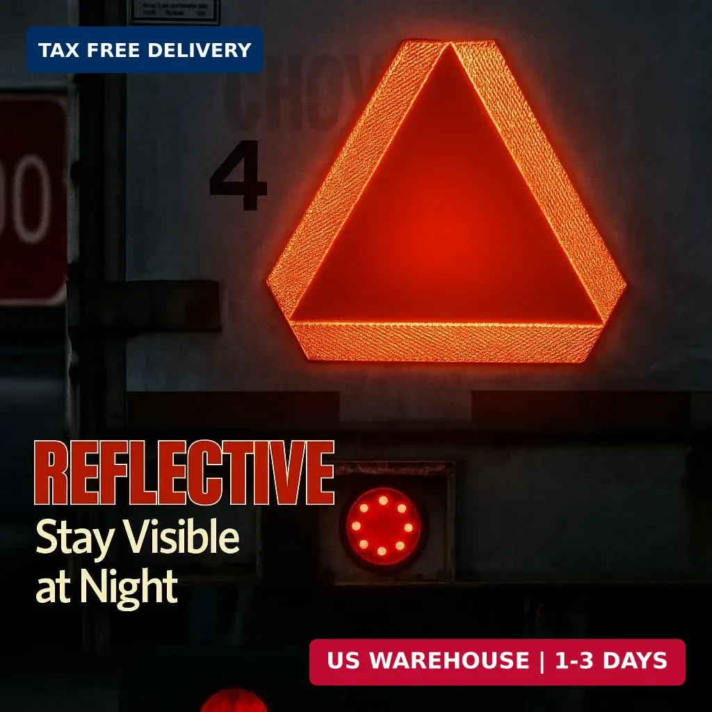 IGNIXIA (Pack of 02) Slow Moving Vehicle Sign, PVC Vinyl Decal Slow Moving Vehic