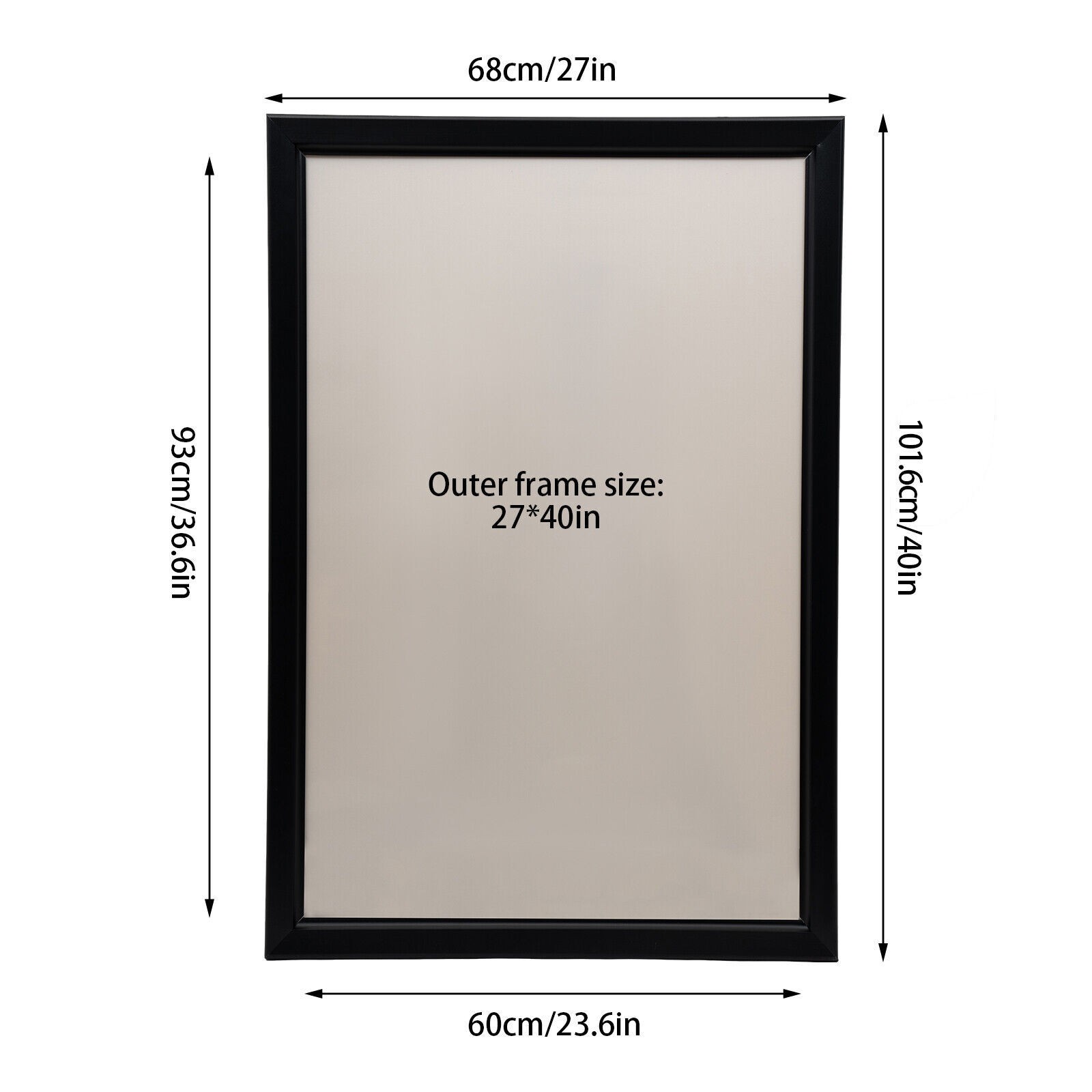 24″x33″/24″X36″, 27″ x 40″ LED Backlit Movie Poster Art Picture Frame Light Box