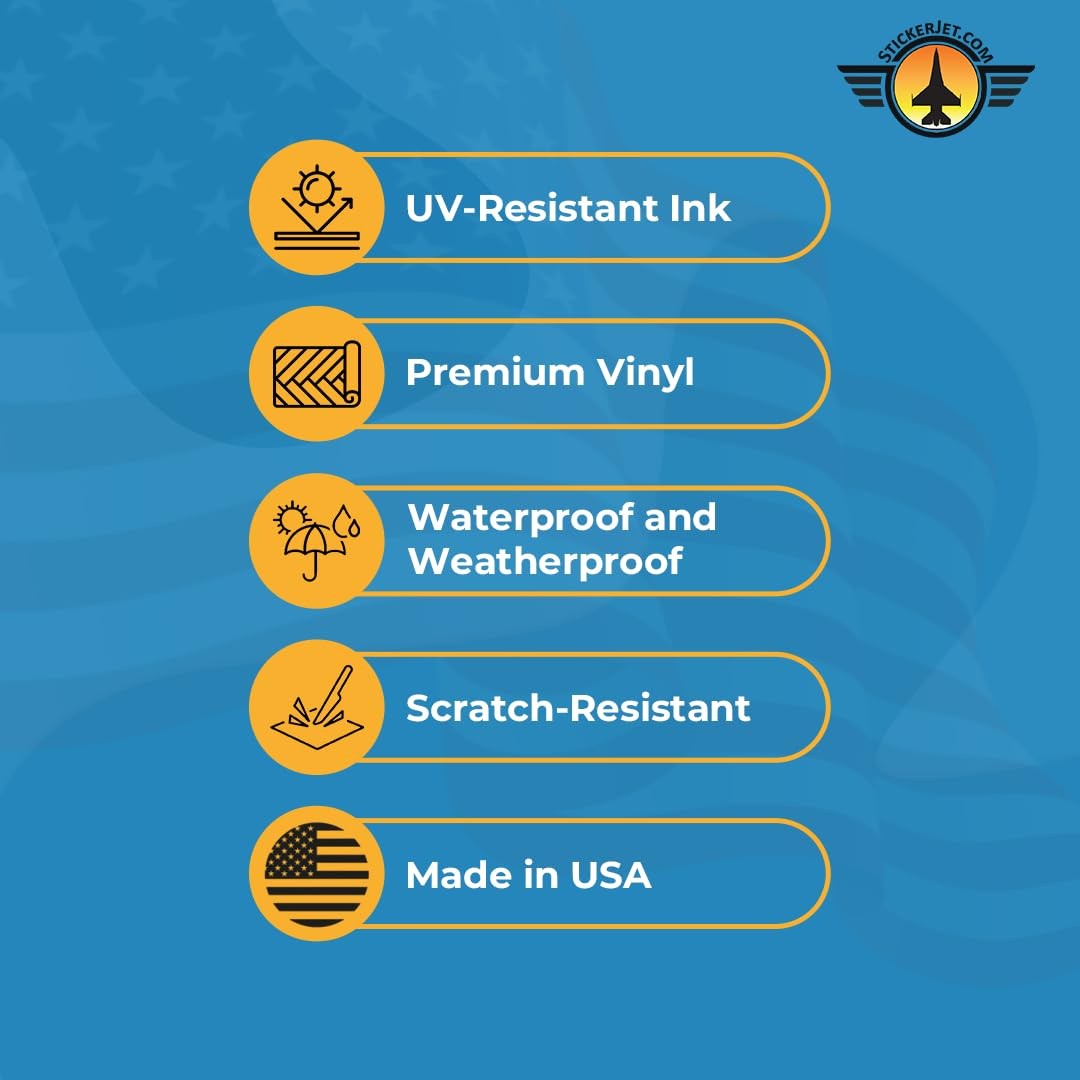 Stickerjet ANSI Style Safety Stickers 5-Pack Self-Adhesive Vinyl Signs